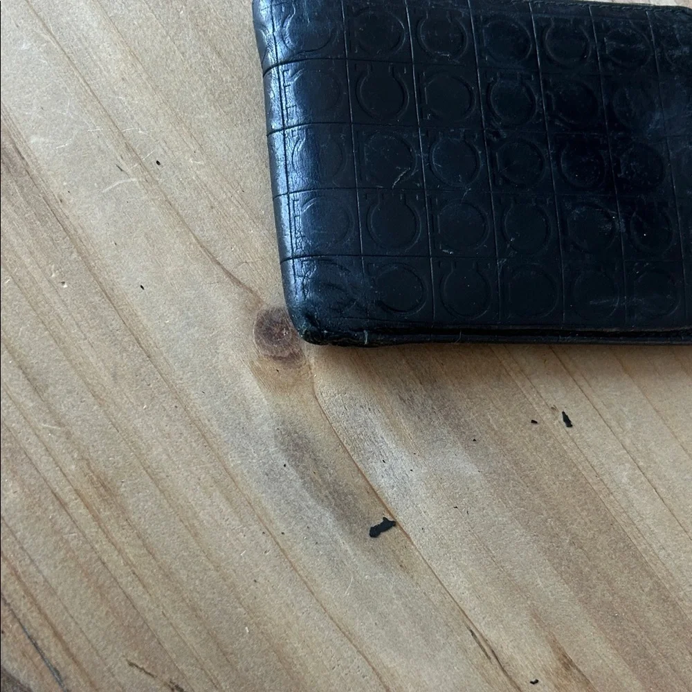 Salvatore Ferragamo Vintage Black Soft Leather Bifold Wallet